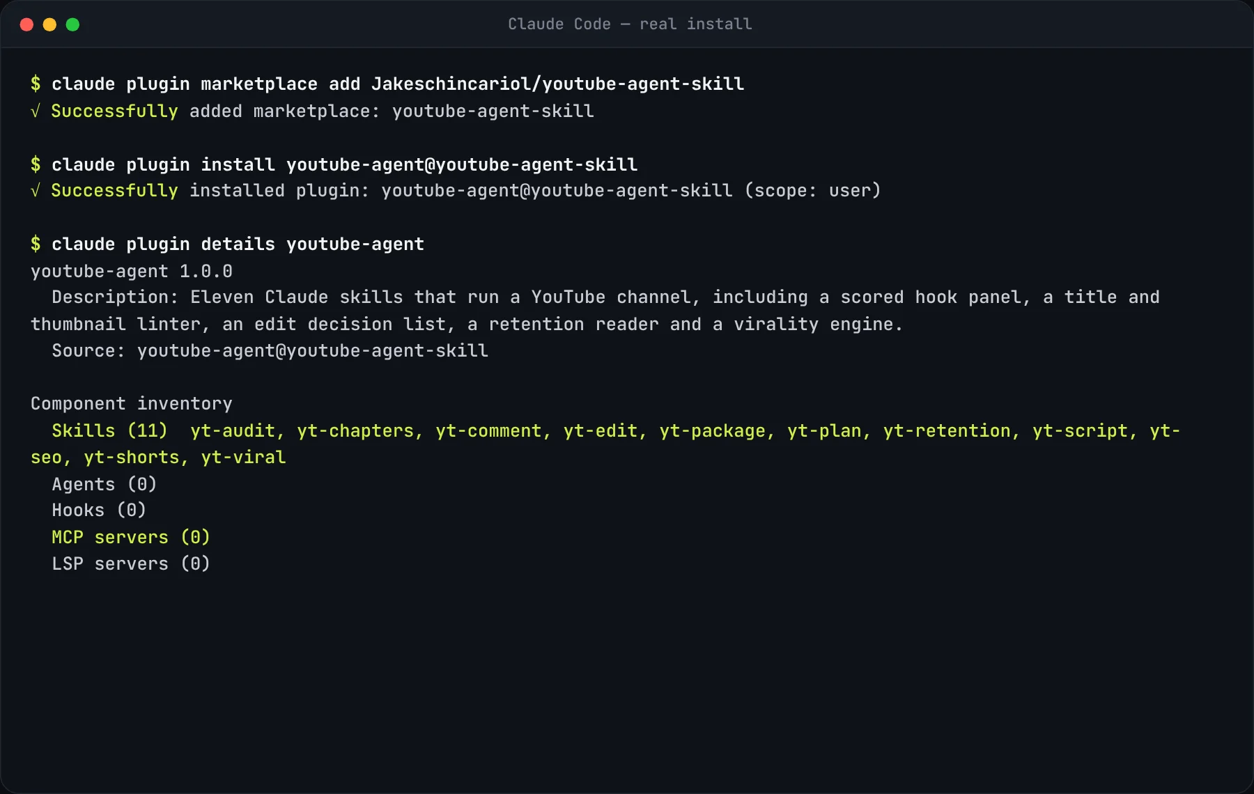 Add the marketplace and install